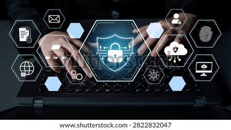 AI cybersecurity safeguards systems with encryption, access control, and AI secure data flow. Futuristic cyber security featuring AI digital shield, zero trust and AI threat detection system. Corpus