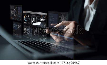 An AI development environment dashboard. This platform provides tools for coding, data science, and visualizing machine learning models, from the initial algorithm to the final application. Parse