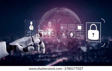 An AI digital security system for user authentication and access control. AI data protection using biometrics and secure login protocols. Motif