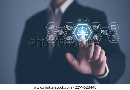 AI ethics or AI Law concept. Developing AI codes of ethics. Compliance, regulation, standard , business policy and responsibility for guarding against unintended bias in machine learning algorithms.