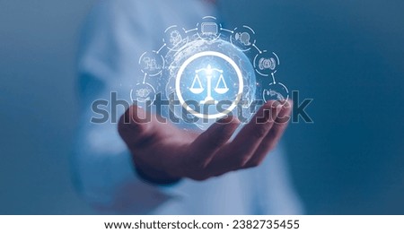 AI ethics or AI Law concept. Developing AI codes of ethics. Compliance, regulation, standard , business policy and responsibility for guarding against unintended bias in machine learning algorithms.
