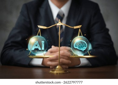 La ética de la IA y los conceptos legales de la ley de inteligencia artificial y la tecnología en línea de las regulaciones legales Controlar la tecnología de inteligencia artificial es un alto riesgo.