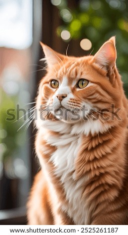 AI Generated cute ginger cat