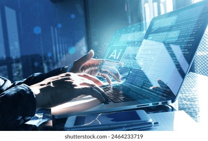 ai generative ,Artificial Intelligence technology for work performance.globalization and analytics management concepts
