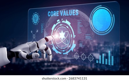 AI guided implementation of corporate core values and business ethics. These AI monitored principles guide the company culture and vision. Motif