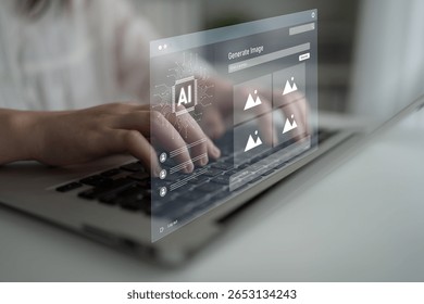 AI image generator interface enables image, AI, and generator process by converting user prompt into visual content using intelligent algorithms Latch