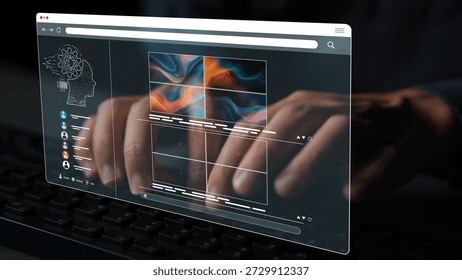 AI image generator interface enables image, AI, and generator process by converting user prompt into visual content using intelligent algorithms Marrow