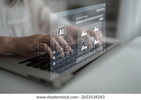 AI image generator interface enables image, AI, and generator process by converting user prompt into visual content using intelligent algorithms Latch