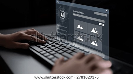 AI image generator interface enables image, AI, and generator process by converting user prompt into visual content using intelligent algorithms Latch
