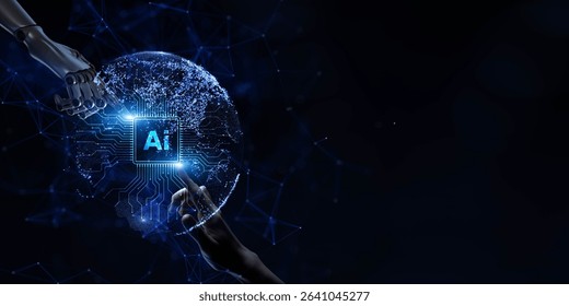 AI Integration with Human Interaction in a Technological Concept.