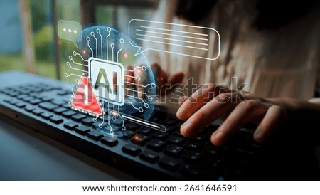 AI interface showing prompt error warning and system alert. AI prompt failure can lead to incorrect output or hallucination. Managing AI prompt error is crucial in safe AI deployment. Muxer
