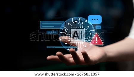 AI interface showing prompt error warning and system alert. AI prompt failure can lead to incorrect output or hallucination. Managing AI prompt error is crucial in safe AI deployment. Spline