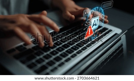 AI interface showing prompt error warning and system alert. AI prompt failure can lead to incorrect output or hallucination. Managing AI prompt error is crucial in safe AI deployment. Muxer