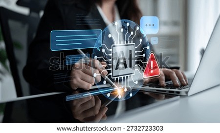 AI interface showing prompt error warning and system alert. AI prompt failure can lead to incorrect output or hallucination. Managing AI prompt error is crucial in safe AI deployment. Spline