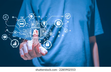 AI Learning and Artificial Intelligence Concept. Business, modern technology,concept.
