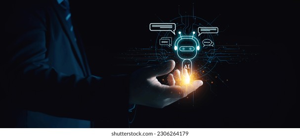 AI Learning and Artificial Intelligence Concept. Business, modern technology, internet and networking concept