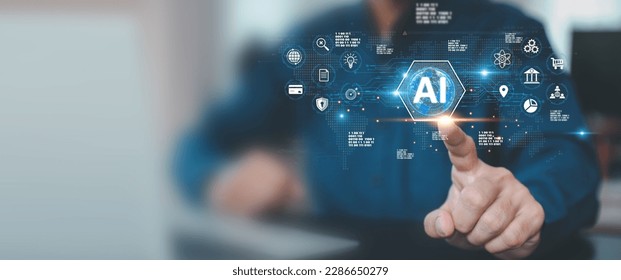 AI learning and business artificial intelligence system for cyber digital transformation technology of ideas and global or Use Ai for Data analysis, processing and management internet of things IoT