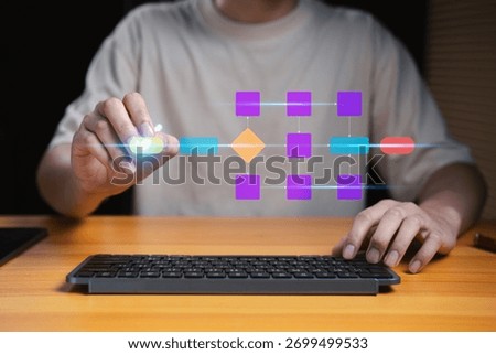 AI low-code workflow automation and SaaS startup creation concept, products, chatbots, and digital tools without traditional coding. innovation, productivity, and AI-assisted entrepreneurship.