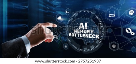 AI Memory Bottleneck Artificial Intelligence System Limitation in Data Processing and Neural Network Infrastructure.