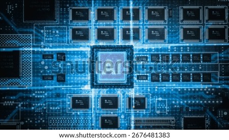 Ai Microchip Technology Advanced Semiconductor Architecture, Efficient Data Processing and Integration in Modern Computing Systems, Driving Innovation in Artificial Intelligence Applications.