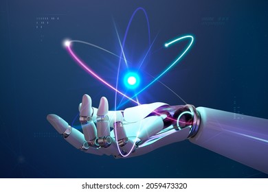 AI nuclear energy background, future innovation of disruptive technology - Shutterstock ID 2059473320