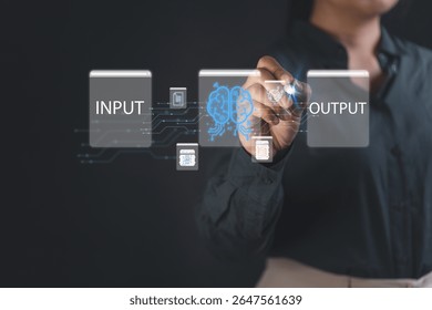ai powered analytics scene shows thai business leader tapping holographic screen, seamless document workflow turning data into decisions with real time insights