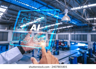 Ai product technology Applications generating ai generate image online Hand UI User interface program Process image video music form text control command ai generator prompt to product commerce - Powered by Shutterstock