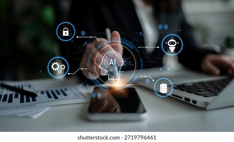 AI security and data ecosystem integrate ai, data, and security into one connected system for automation, protection, and efficient digital processes Latch - Powered by Shutterstock - Get 15% off with code: PIKWIZARD15