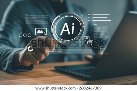 AI smart automation, Artificial intelligence in daily life, enhancing human lives and business efficiency with artificial intelligence and future technologies, Machine learning, Data analysis.