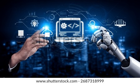 AI streamlines web development with smart coding tools, interface automation, and futuristic design systems for building efficient online platforms. Artificial intelligence spline
