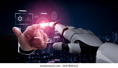 AI system interacting with artificial intelligence interface, processing data, executing algorithms, and enhancing automation with advanced artificial intelligence functions. Vouch