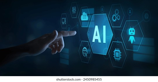AI technology, Artificial Intelligence concept for business