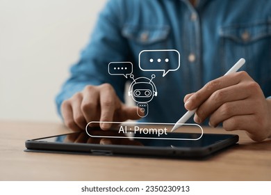 AI technology, AI chatbots communicate and answer questions with business people, artificial intelligence solves problems and assists human decision-making for users to achieve intelligent results.