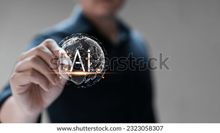 AI technology, AI chatbots communicate and answer questions with business people, artificial intelligence solves problems and assists human decision-making for users to achieve intelligent results.