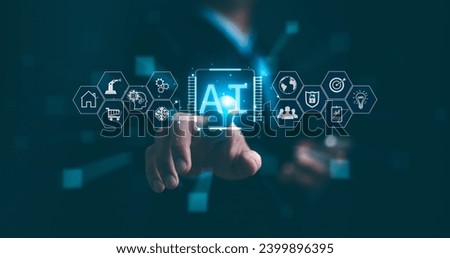 ai technology concept, artificial intelligence tool, automation data analyst using technology AI system, new tech artificial intelligence command prompt for generate, Futuristic technology AI chatbot 