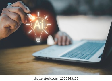 Ai Technology concept, Ai tech System. Chatbot intelligence Ai. Chat with AI Artificial Intelligence, developed by OpenAI generate. Futuristic technology, robot in online system. - Powered by Shutterstock