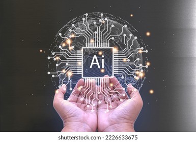 AI Technology Takes the World in Hands to Manage Digital Transformation internet of things Emerging Technologies, Big Data Strategies Customer Service Management cloud computing intelligent - Shutterstock ID 2226633675