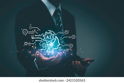 AI, AI tools create and develop businesses to have access to information and global online networks, artificial intelligence science and technology, innovation and the future.