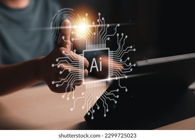 ai, unit, technology, processor, artificial intelligence, innovation, central processing unit, innovative, process, neural. fingerprint touching authentication and starting artificial intelligence.