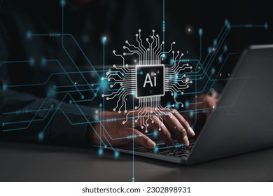 ai, unit, technology, processor, artificial intelligence, innovation, central processing unit, innovative, process, neural. typing keyboard training artificial intelligence machine learning.