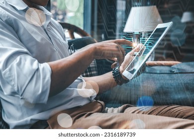 ai, unit, technology, processor, artificial intelligence, innovation, central processing unit, innovative, process, neural. touching at tablet for starting central processing unit. artificial unit.