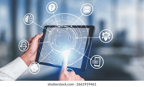 AI Virtual Assistant Artificial Intelligence Chatbot Controlled by Prompt Engineering for Explainable Generative AI information and LLM Deep Learning Technology for Smart Business Work Support. Spire