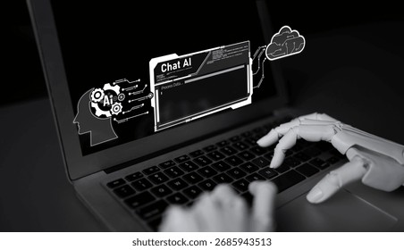 AI Virtual Assistant Artificial Intelligence Chatbot Controlled by Prompt Engineering for Explainable Generative AI information and LLM Deep Learning Technology for Smart Business Work Support. Latch - Powered by Shutterstock - Get 15% off with code: PIKWIZARD15