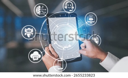 AI Virtual Assistant Artificial Intelligence Chatbot Controlled by Prompt Engineering for Explainable Generative AI information and LLM Deep Learning Technology for Smart Business Work Support. Spire