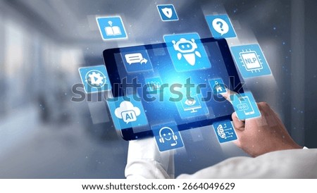 AI Virtual Assistant Artificial Intelligence Chatbot Controlled by Prompt Engineering for Explainable Generative AI information and LLM Deep Learning Technology for Smart Business Work Support. Spire