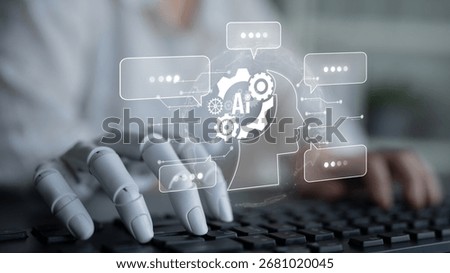AI Virtual Assistant Artificial Intelligence Chatbot Controlled by Prompt Engineering for Explainable Generative AI information and LLM Deep Learning Technology for Smart Business Work Support. Latch