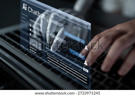 AI Virtual Assistant Artificial Intelligence Chatbot Controlled by Prompt Engineering for Explainable Generative AI information and LLM Deep Learning Technology for Smart Business Work Support. Latch