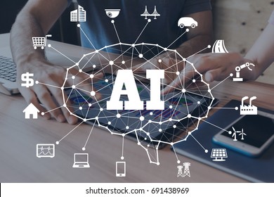 AI(Artificial intelligence) concept.