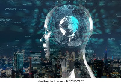 AI(Artificial Intelligence) concept. 3D rendering.