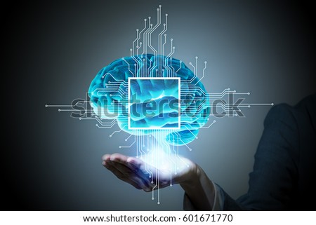 AI(Artificial Intelligence) concept, 3D rendering, abstract image visual